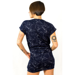 Φόρεμα Mini με Γεωμετρικά Σχέδια 2 Dark Blue