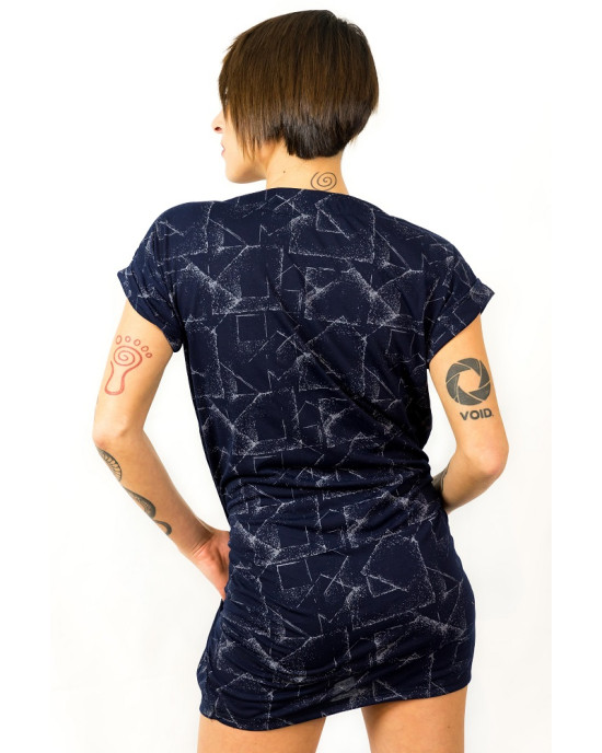 Φόρεμα Mini με Γεωμετρικά Σχέδια 2 Dark Blue