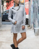 Φόρεμα Φούτερ Udg μακρύ μανίκι Light Grey