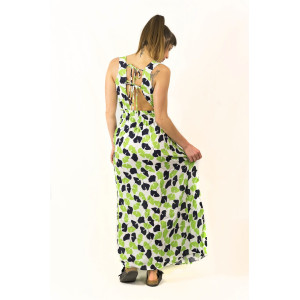 Φόρεμα Maxi Floral Λαχανί
