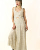 Φόρεμα Maxi Floral Μπεζ