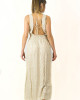 Φόρεμα Maxi Floral Μπεζ