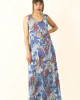 Φόρεμα Maxi Floral Μπλε