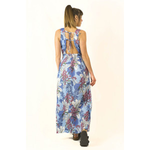 Φόρεμα Maxi Floral Μπλε