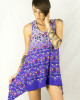 Mini Dress Γεωμετρικά Σχέδια Μωβ