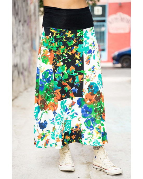 Φούστα Maxi Εμπριμέ Floral 06