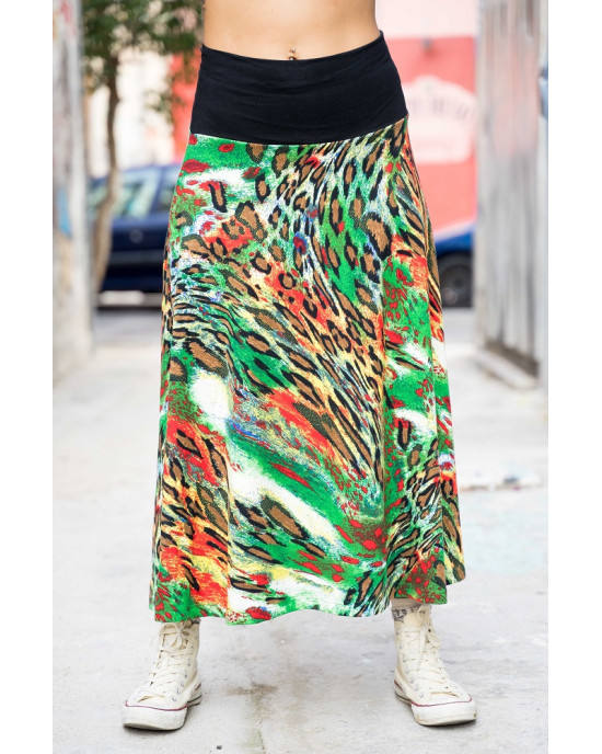 Φούστα Maxi Εμπριμέ Animal Print 10