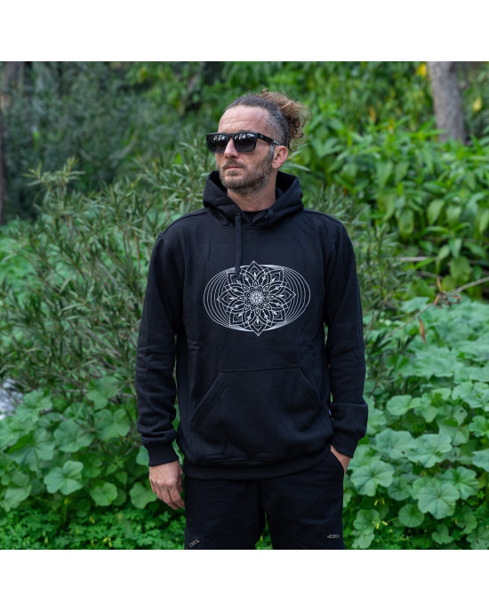 Mandala Flower Φούτερ Hoodie Black