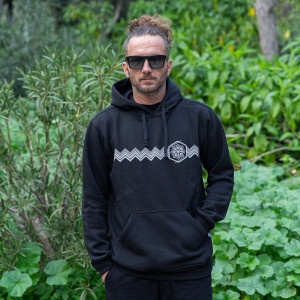 Mandala Φούτερ Hoodie Waves Black