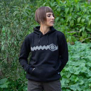 Mandala Φούτερ Hoodie Waves Black