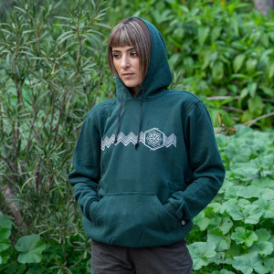 Mandala Φούτερ Hoodie Waves Dark Green