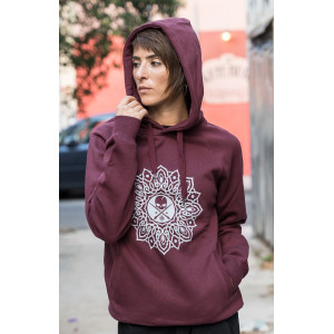 Mandala Φούτερ - Hoodies-Scull-Maroon