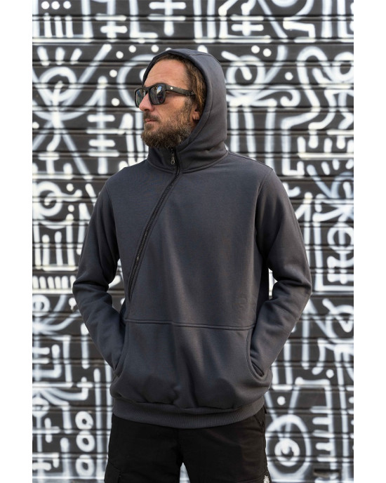 Mandala Φούτερ - Hoodies-1zip-Grey
