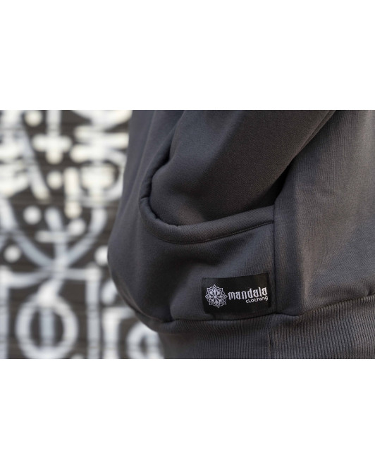 Mandala Φούτερ - Hoodies-1zip-Grey