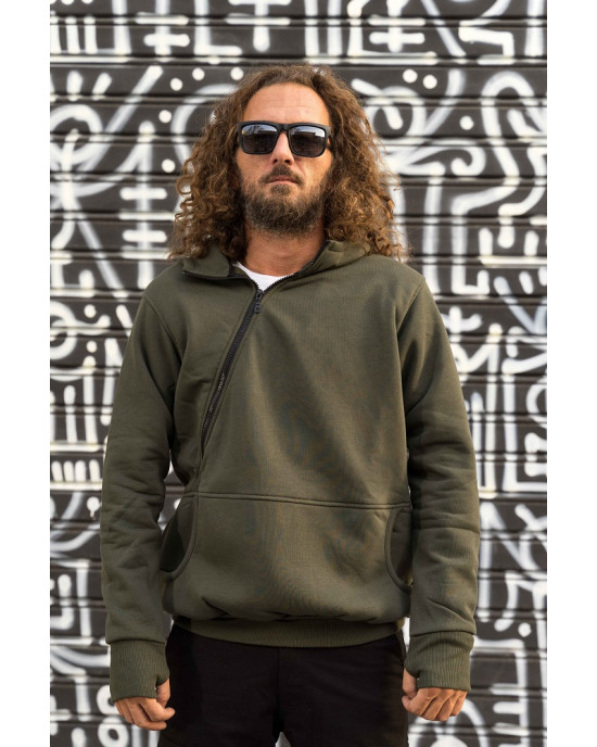Mandala Φούτερ - Hoodies-1zip-Khaki