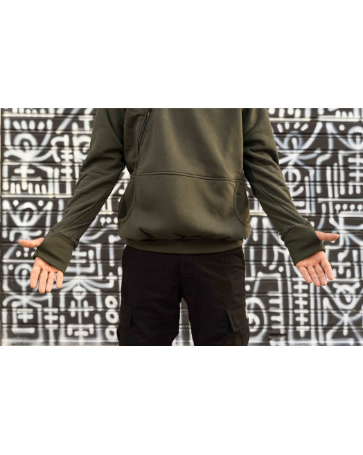Mandala Φούτερ - Hoodies-1zip-Khaki