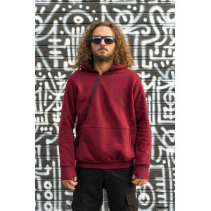Mandala Φούτερ - Hoodies-1zip-Maroon