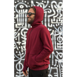 Mandala Φούτερ - Hoodies-1zip-Maroon