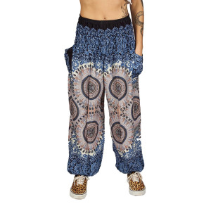Παντελόνα Mandala Μπλε Offwhite