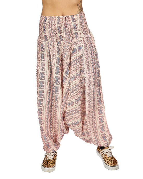 Βράκα Aladdin Off White Elephants