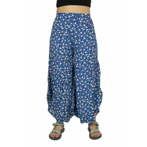 Παντελόνα Floral Μπλε