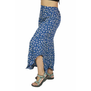 Παντελόνα Floral Μπλε