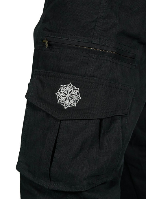 Pant Cargo Unisex Mandala Design 04 Black