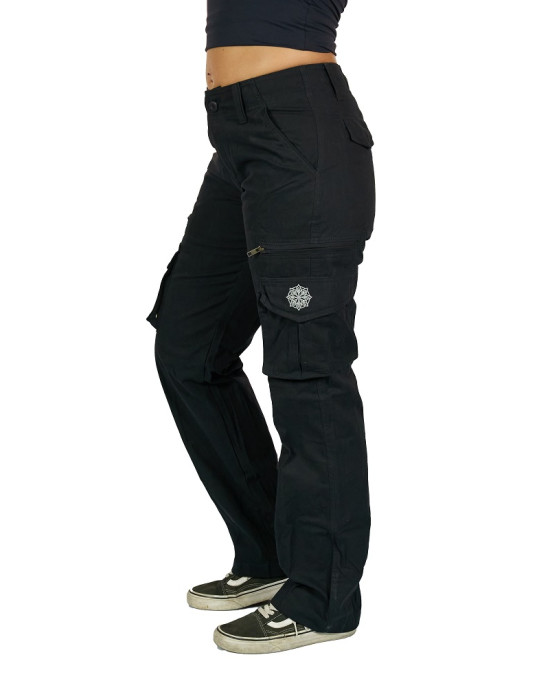 Pant Cargo Unisex Mandala Design 04 Black