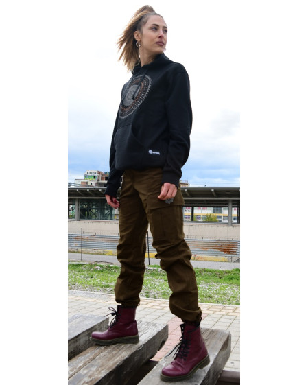 Pant Cargo Unisex Mandala Design 01 Khaki