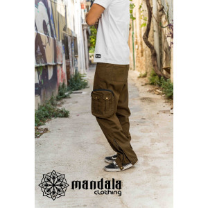 Pant Cargo Unisex Mandala Design 02 Khaki
