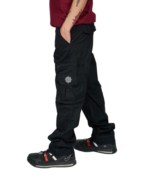 Pant Cargo Unisex Mandala Design 04 Black