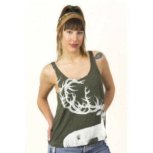 Top Women Deer Χακί