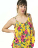 Top Women Floral Κίτρινο