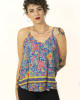 Top Women Floral Μπλε 01