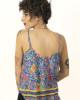 Top Women Floral Μπλε 01