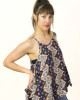 Top Women Flower Μπλε 2