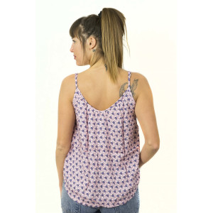 Top Women Floral Ροζ