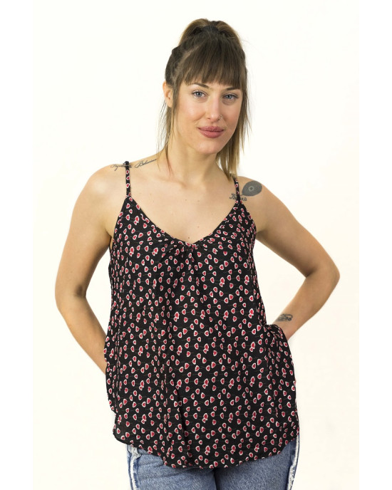 Top Women Hearts Μαύρο