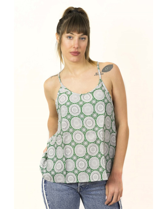Top Women Mandala Πράσινο k