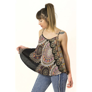 Top Women Mandala Black