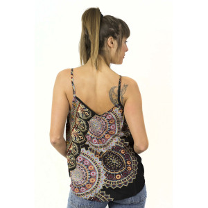 Top Women Mandala Black Top Women Mandala Black