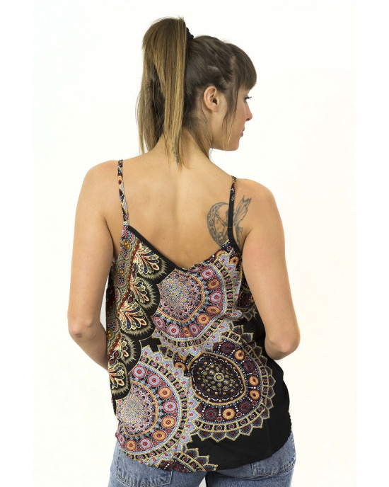 Top Women Mandala Black