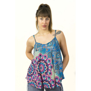 Top Women Mandala Blue