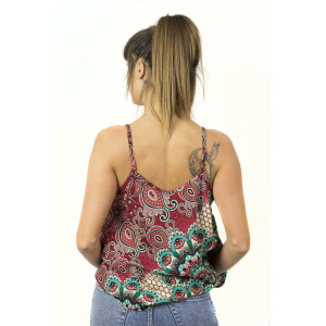 Top Women Mandala Red