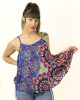 Top Women Mandala Blue Red