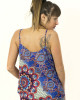 Top Women Mandala Blue Red