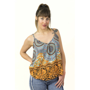 Top Women Mandala Orange