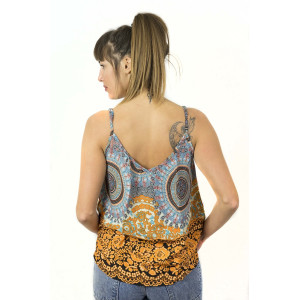 Top Women Mandala Orange