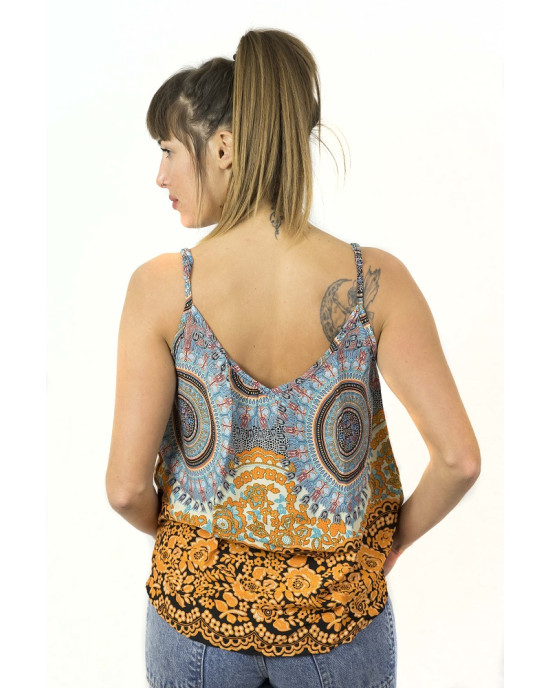 Top Women Mandala Orange