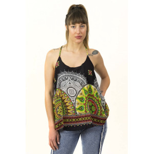 Top Women Mandala Sun Black